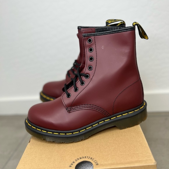New Dr Martens | 1460 Cherry Red Boots - Picture 8 of 10